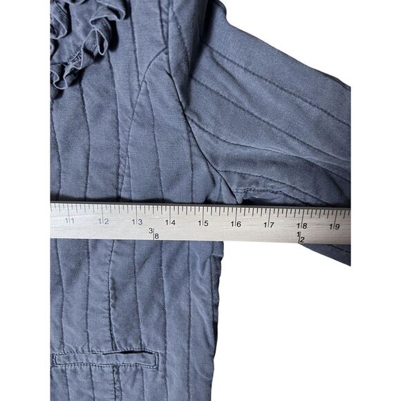 Nick and Mo Denim Inspired Ruffle Jacket Girls Size M Feminine Girly Cute Unique - Picture 6 of 9